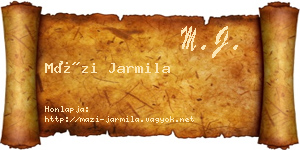 Mázi Jarmila névjegykártya
